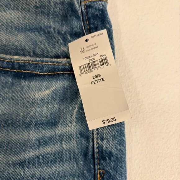 Gap Jeans Women's Petite 29 High Rise Cheeky Straight Denim Button Fly NWT - Picture 7 of 14